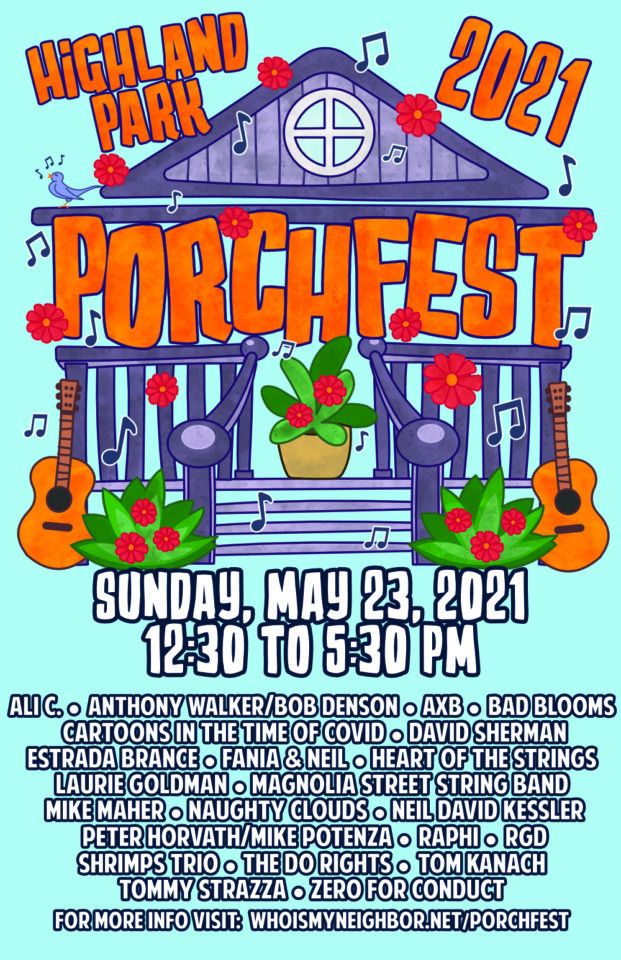Porchfest: Sunday, May 23, 12:30-5:30pm - Who Is My Neighbor? Inc.